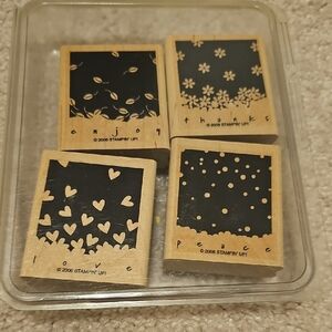 Stampin' Up! Floral and Heart Wooden Stamps